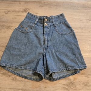 Vintage Steel Jeans Sz 7 High Rise Blue Jean Mom Shorts  80s/90s